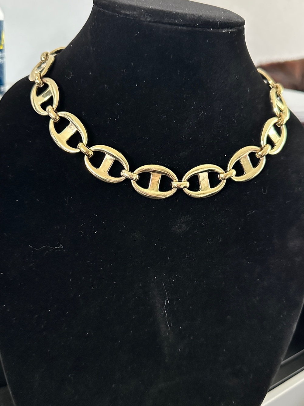 Gold Link Statement Necklace - Women's Fashion Jewelry
